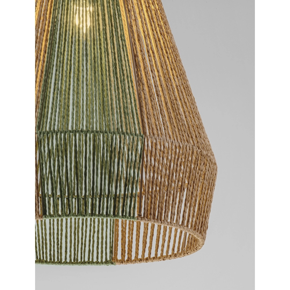 Hanglamp Dena Ø 39cm bruin met groen Lyora 5212017477309