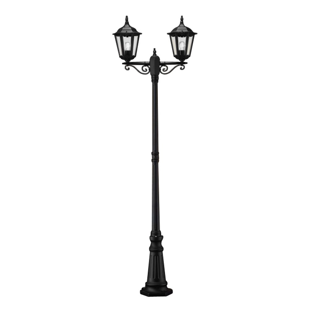 Klassieke buitenlantaarn Firenze 2-lichts zwart Klassieke buitenlantaarn Firenze 2-lichts zwart