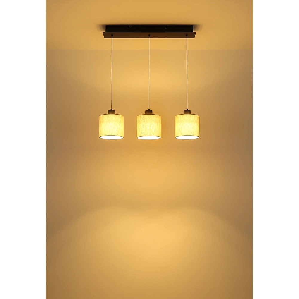 Gunmetal hanglamp Thea 3-lichts recht Globo 9007371567034