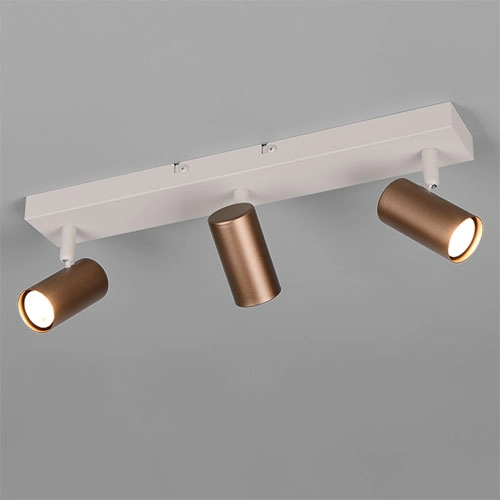 Opbouwspot Taryn 3-lichts mokka bruin