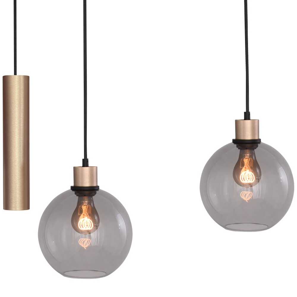 Hanglamp Lazise 4x Ø 20cm en 2x GU10 goud Masterlight 8718121303024