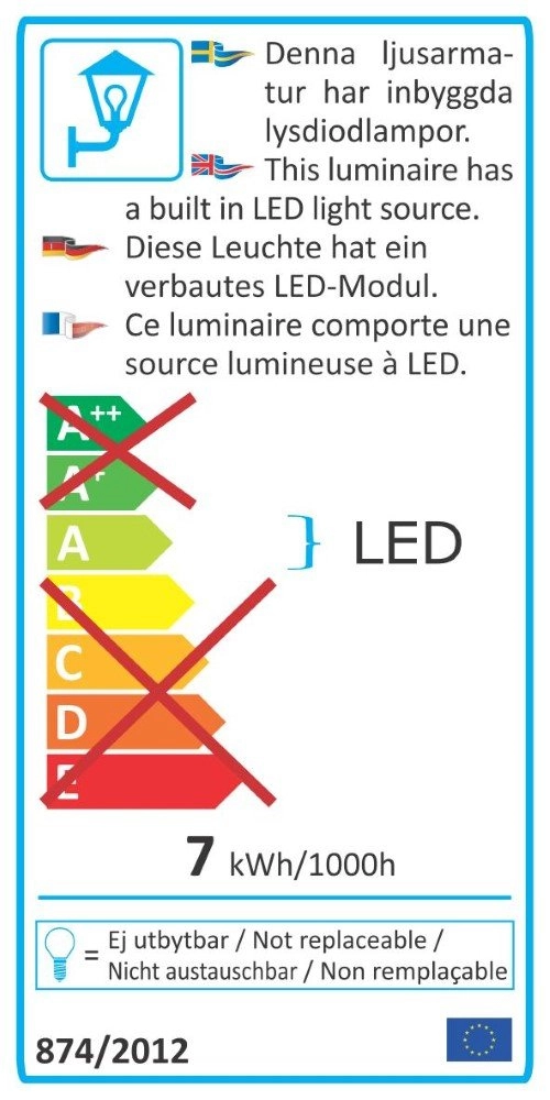 Led wandspot Cremona Up - Down 2-lichts 19,5cm antraciet KonstSmide 7318307998375
