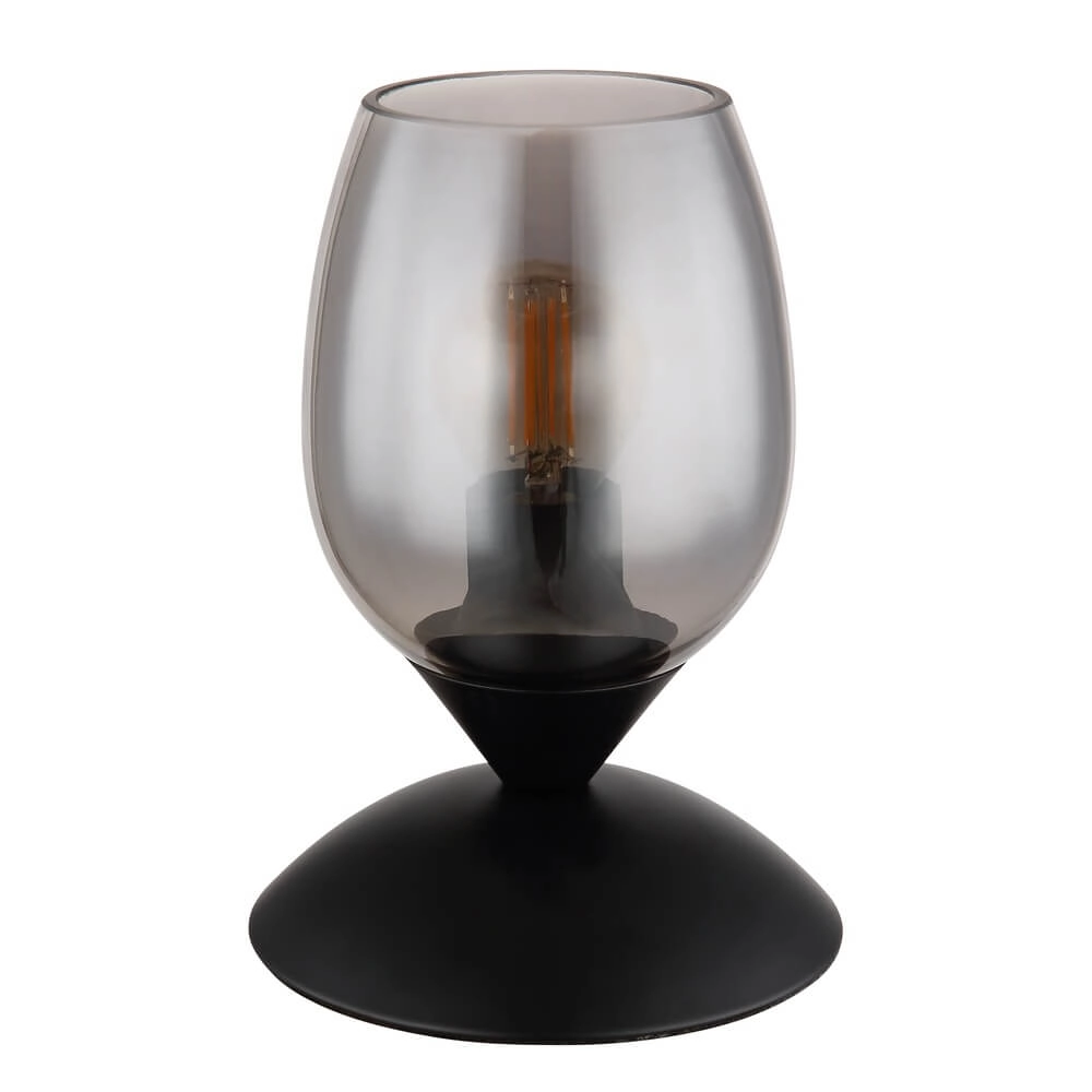 Tafellamp Kuwaita zwart met smoke glas Globo 9007371452989