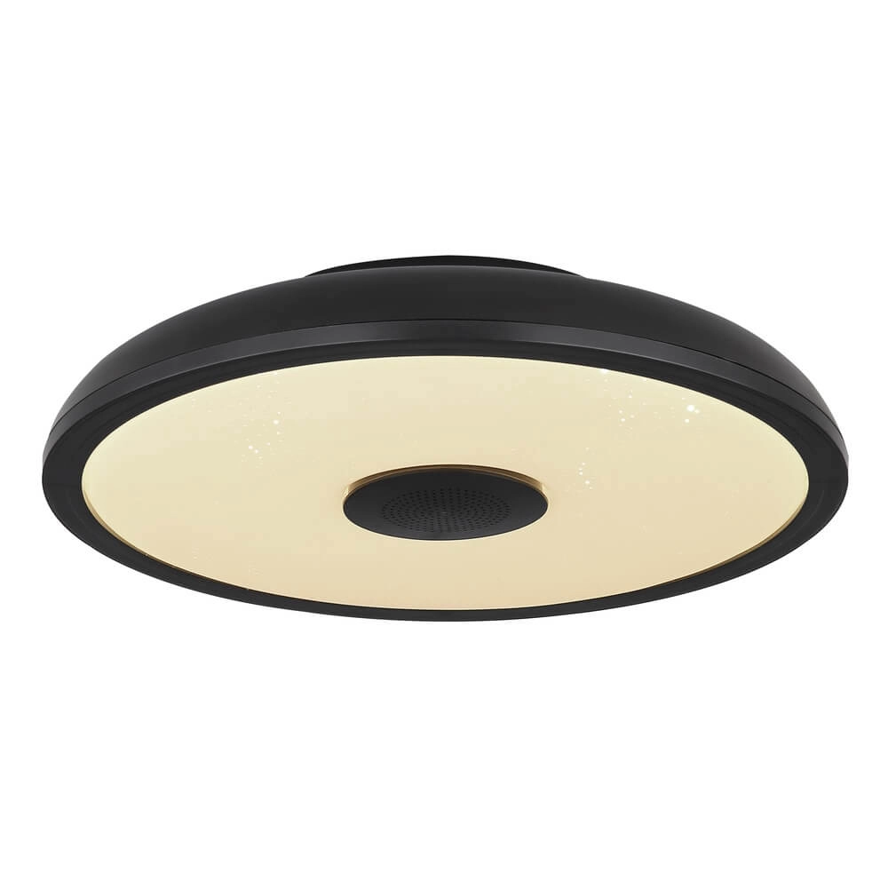 Zwarte plafonniere Raffy Ø 28cm