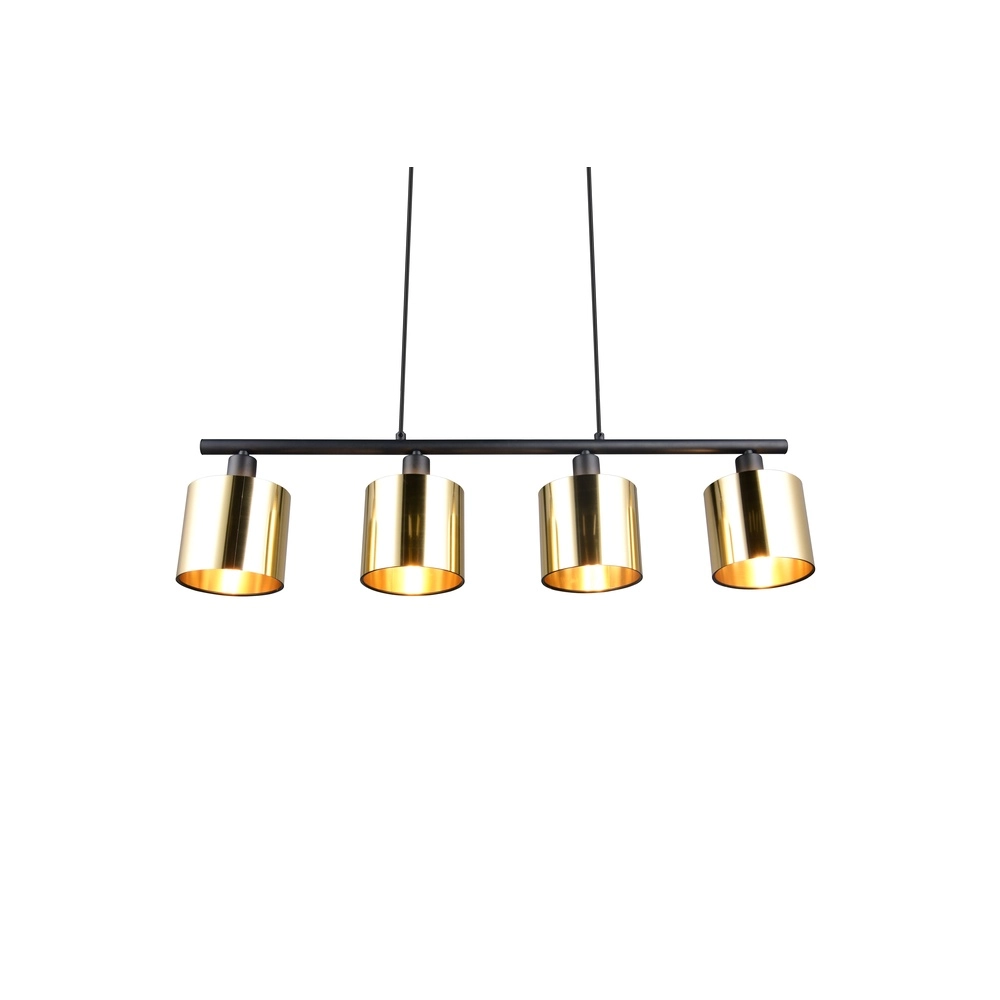 Hanglamp Jason zwart met goud 3-lichts Trio 4017807641165