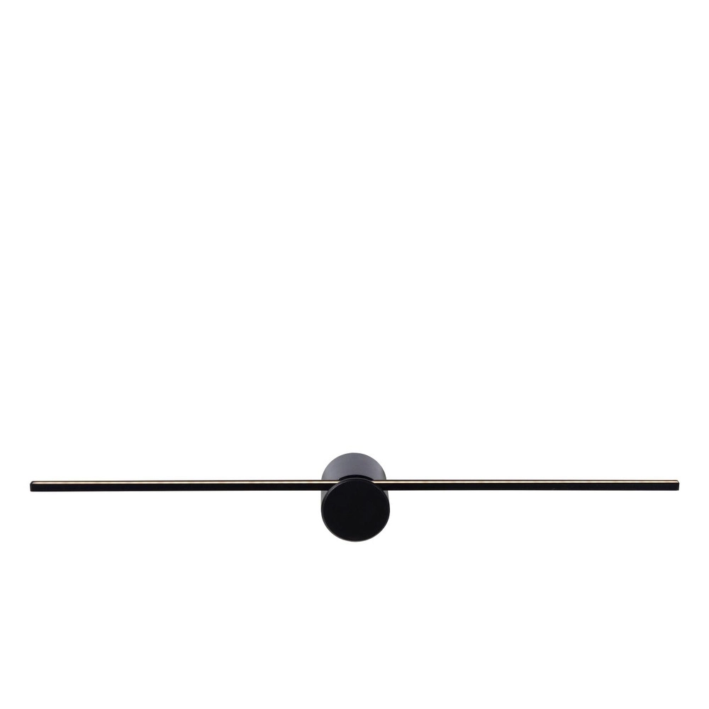 Strakke badkamer wandlamp Mizar IP44 60cm zwart Lucide 5411212126924
