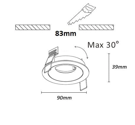 Ronde inbouwspot Alice champagne Artdelight 8720701103320