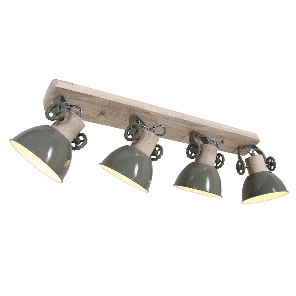 4-lichts plafondlamp Gearwood