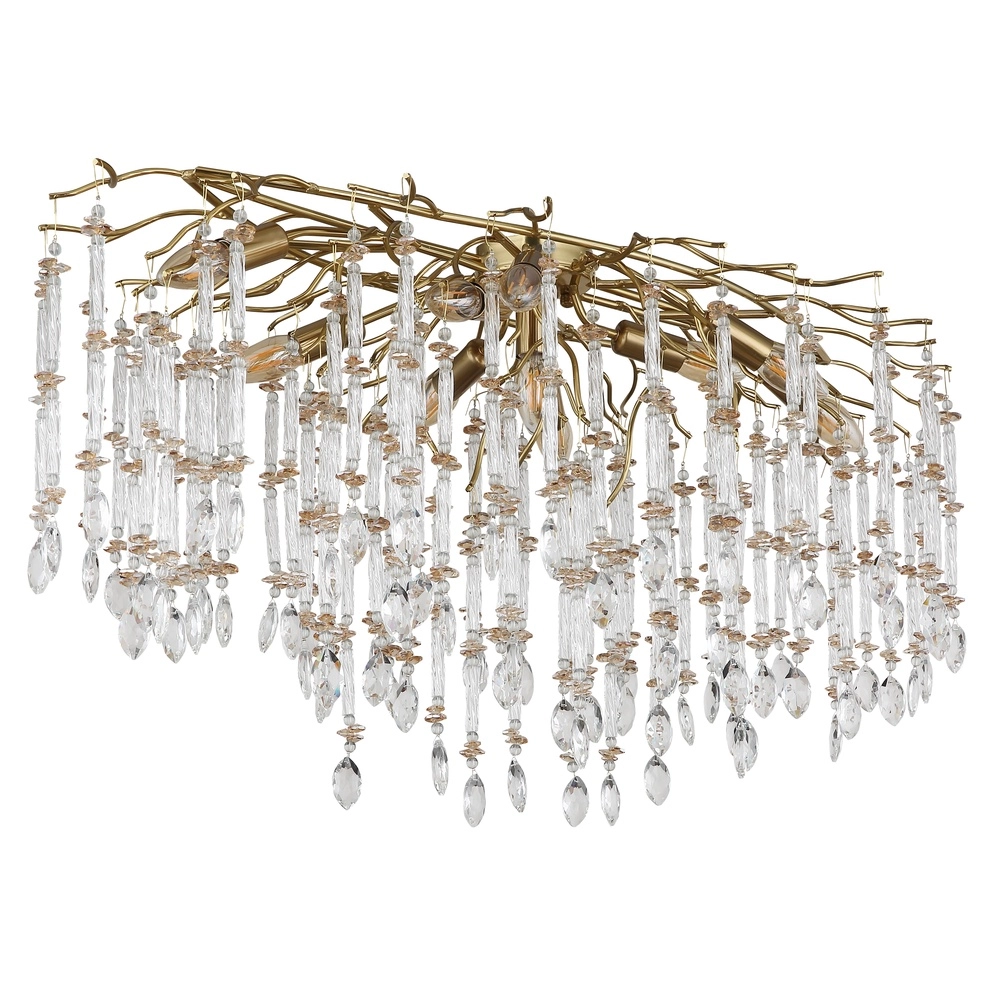 Plafondlamp Gloria 100cm goud Globo 9007371575985