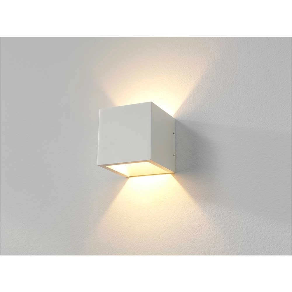 Buitenlamp up down Cube 10cm - wit Buitenlamp up down Cube 10cm - wit