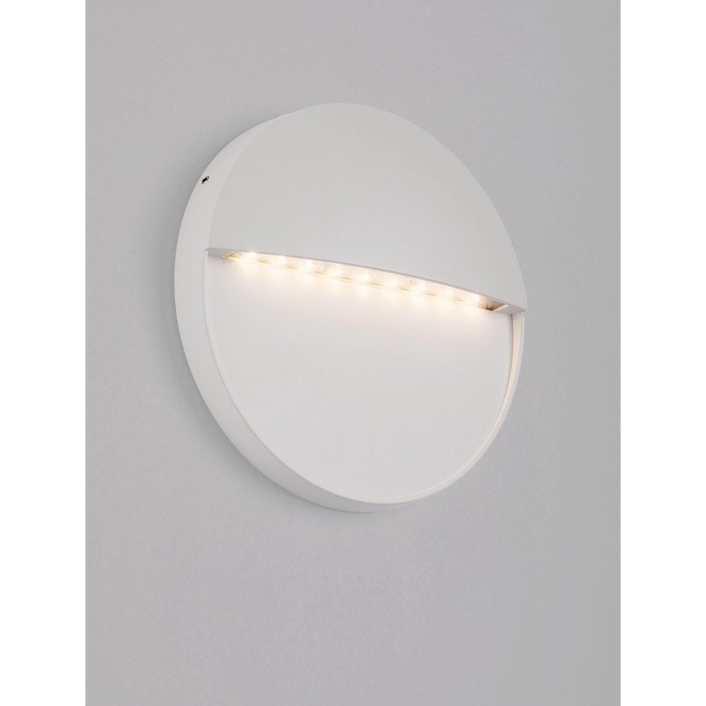 Ronde wandlamp Rodix wit