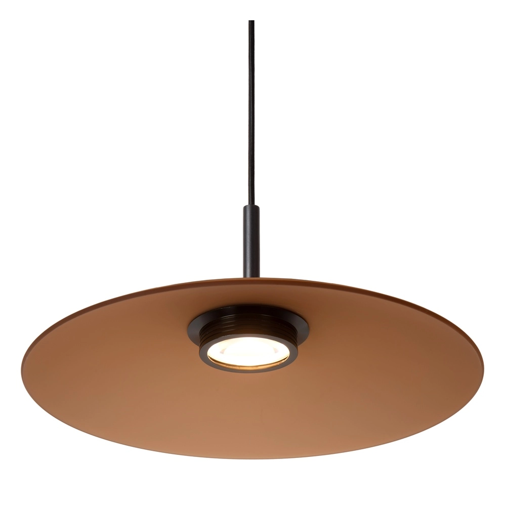 Strakke hanglamp Menga Ø 40cm amber glas Premium by Lucide 5411212251190