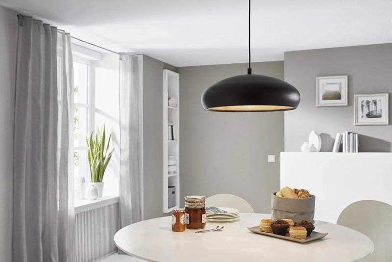 Landelijke hanglamp Mogano 1 40cm zwart met roodkoper Eglo 9002759946050