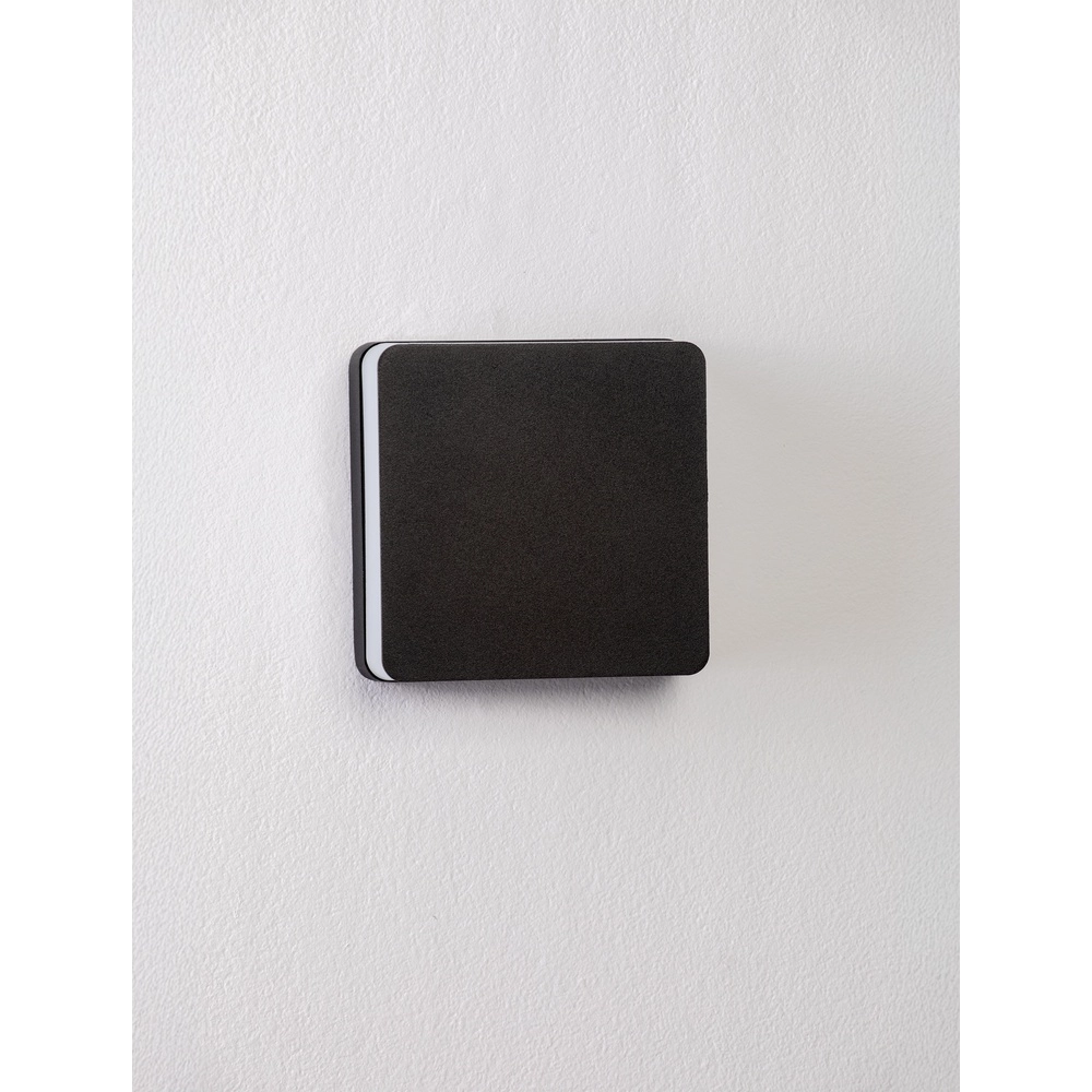 Vierkante wandlamp Oono antraciet Lyora 5212017477187