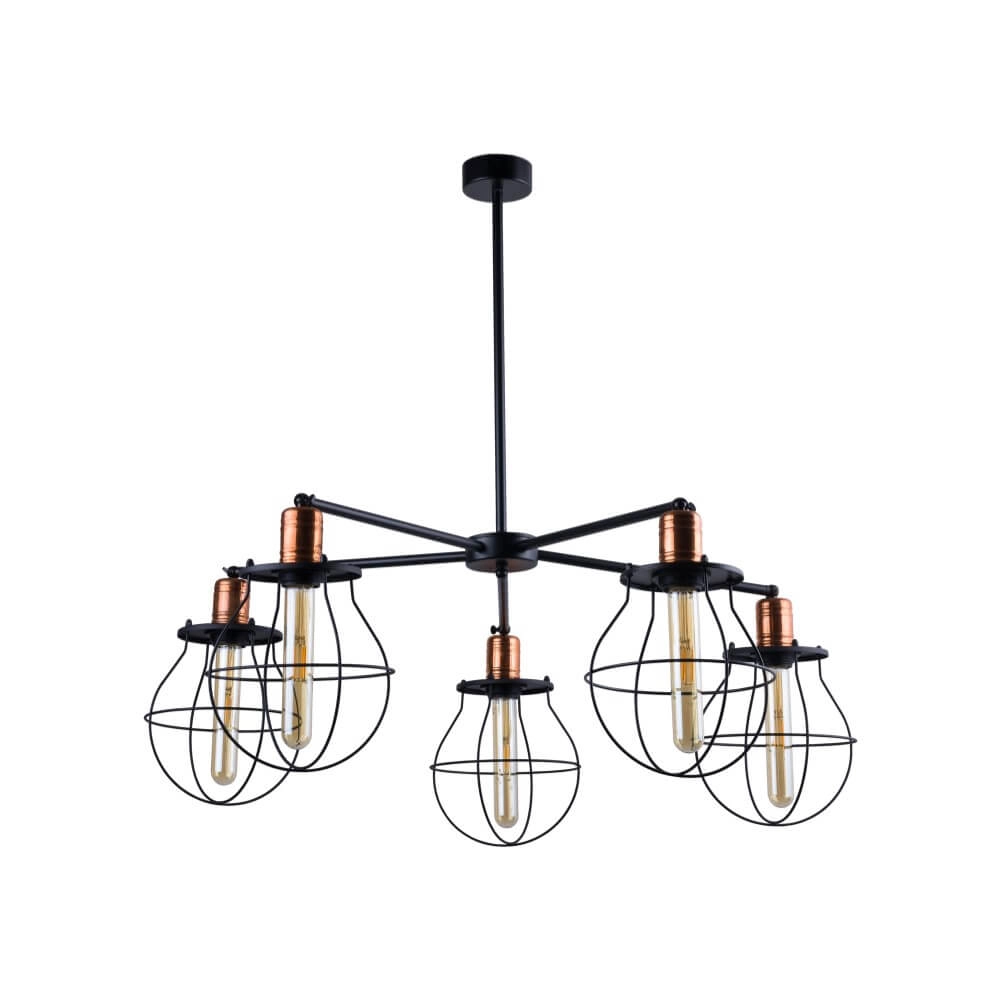 Draad hanglamp Manufacture 5-lichts Draad hanglamp Manufacture 5-lichts