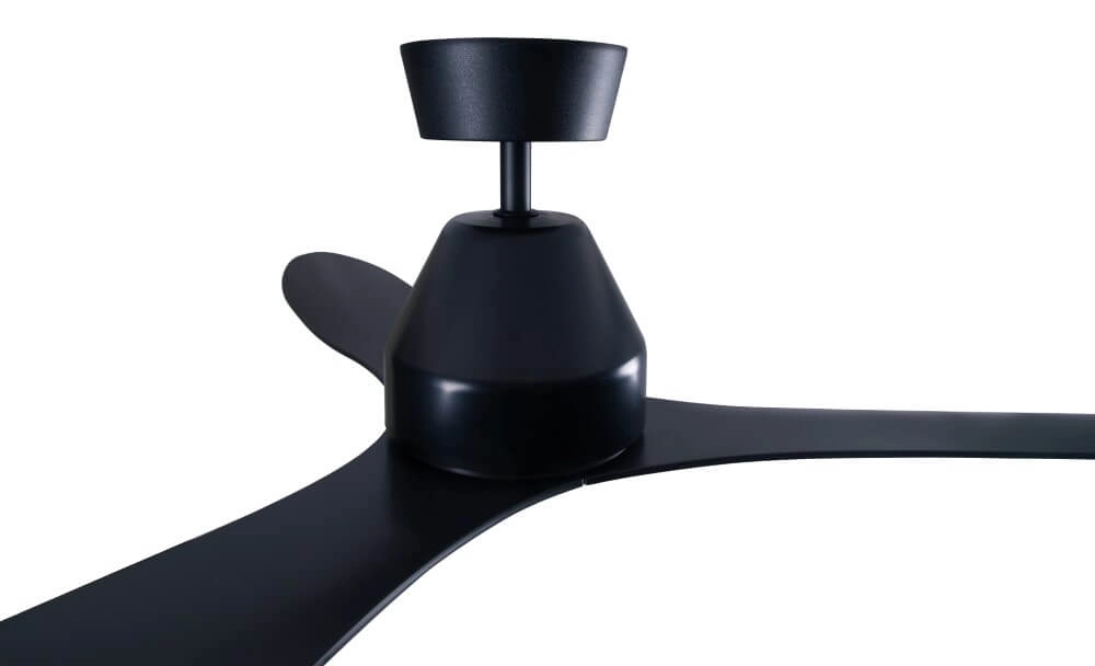 Plafondventilator zwart zonder lamp Whitehaven Ø 143cm IP55 Beacon 9333509136446