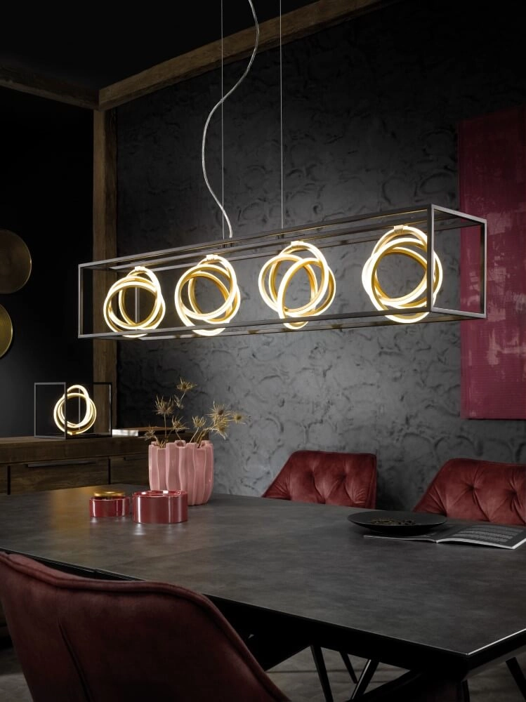 Design tafellamp Gisi zwart met goud Fischer & Honsel 4003694504133