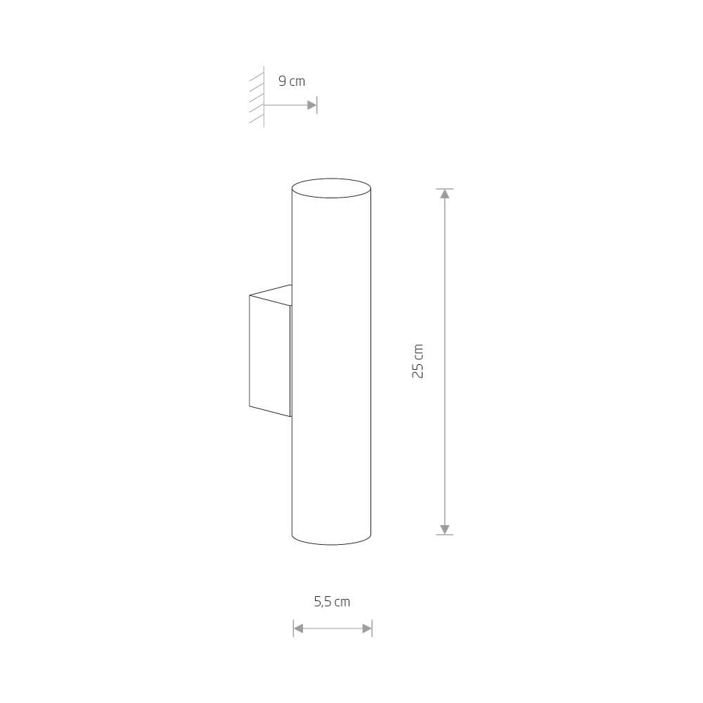 Wandspot Eye Wall goud met zwart Lyora 5903139807494