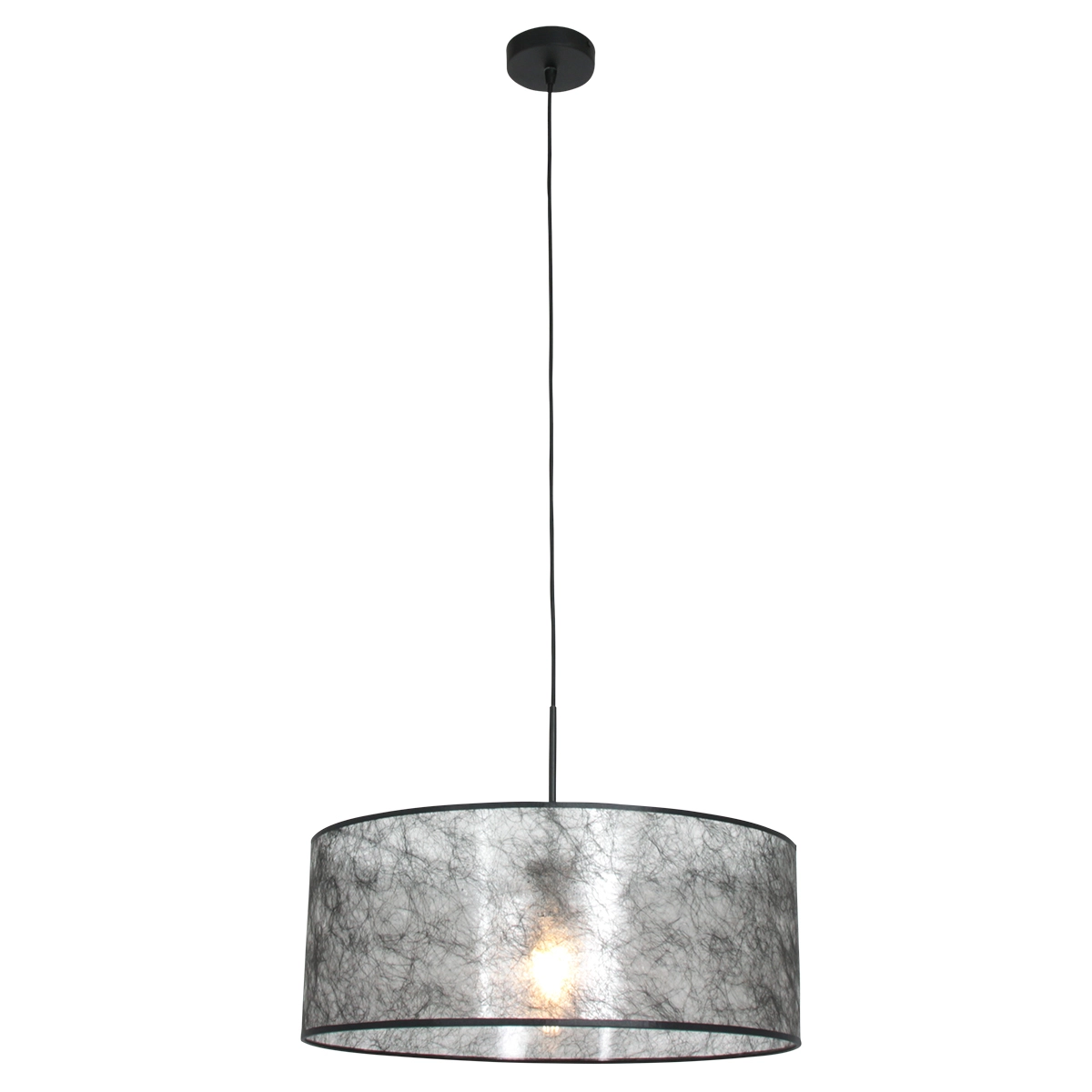 Hanglamp Sparkled 50cm met zwart transparante kap Steinhauer 8712746146226