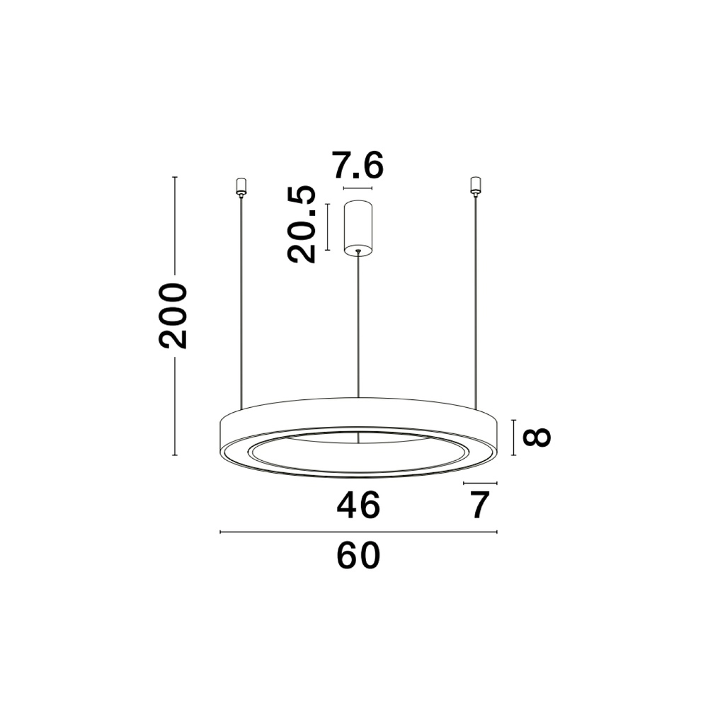 Hanglamp Morbido zwart Ø 60cm Lyora 5212017438645