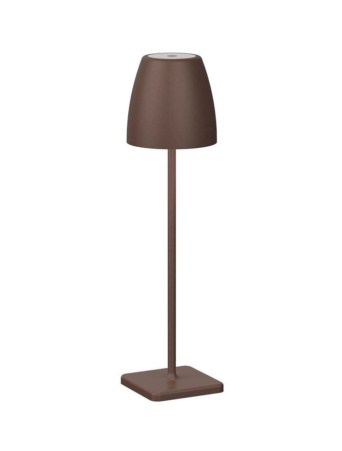 Oplaadbare tafellamp Colt 38cm roestbruin Oplaadbare tafellamp Colt 38cm roestbruin