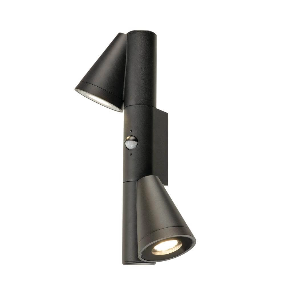 Design wandlamp T-Tube WL dubbel zwart met sensor SLV 4024163291620
