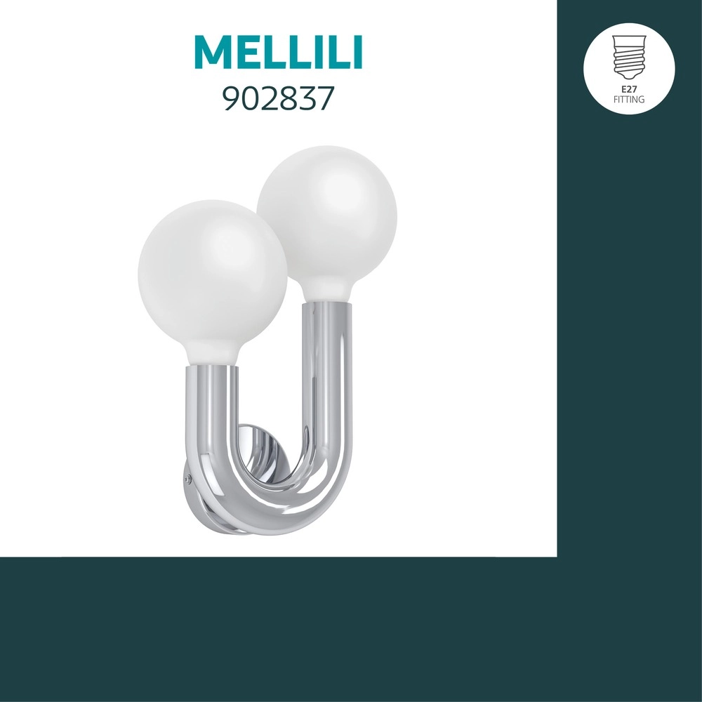 Design wandlamp Mellili chroom Eglo 9008606406685