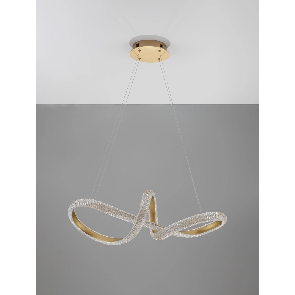 Hanglamp Medora krul goud 75cm Lyora 5212017433442