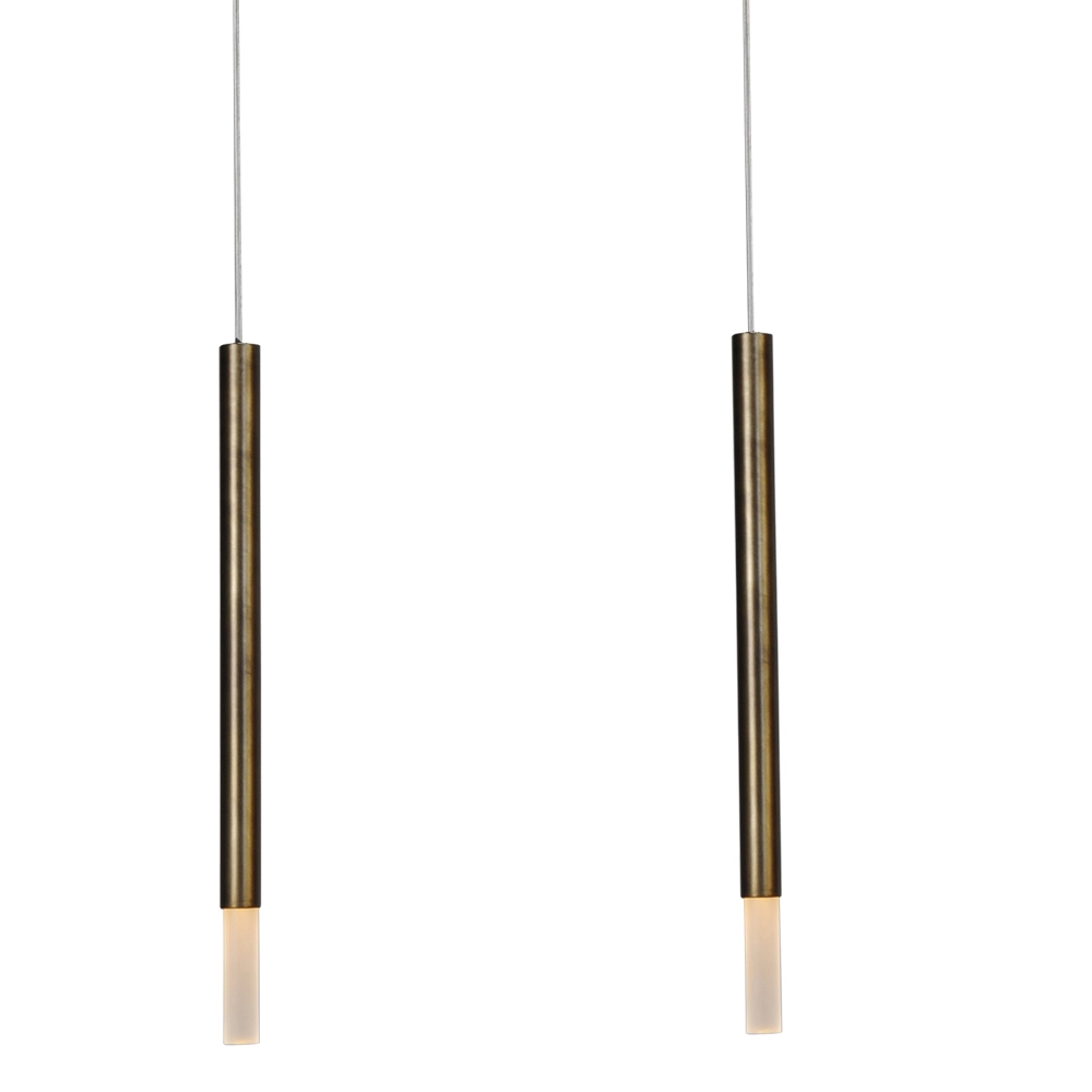 Zwarte eettafel hanglamp Flute 5-lichts gouden cilinder Masterlight 8718121211282