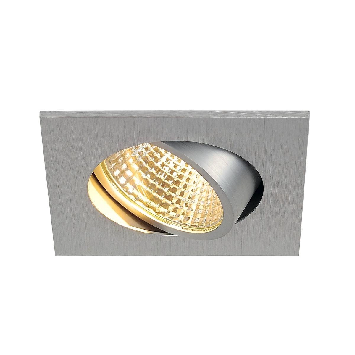 Led inbouwspot New Tria 68 Square 5,3w - 2700K - 8,2cm metaalgrijs