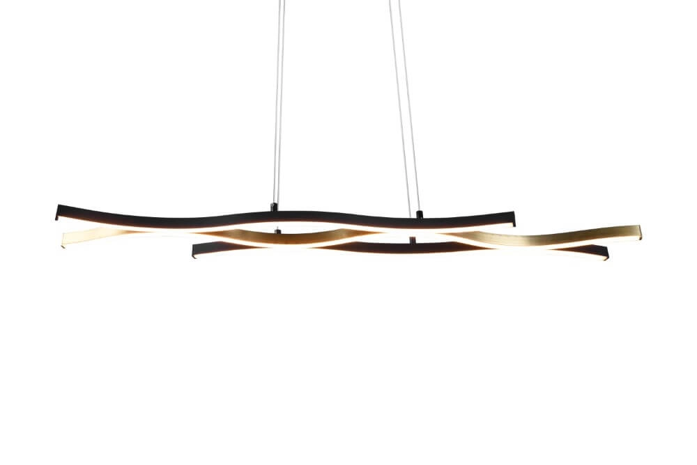 Hanglamp Blaze zwart met goud Trio 4017807540086