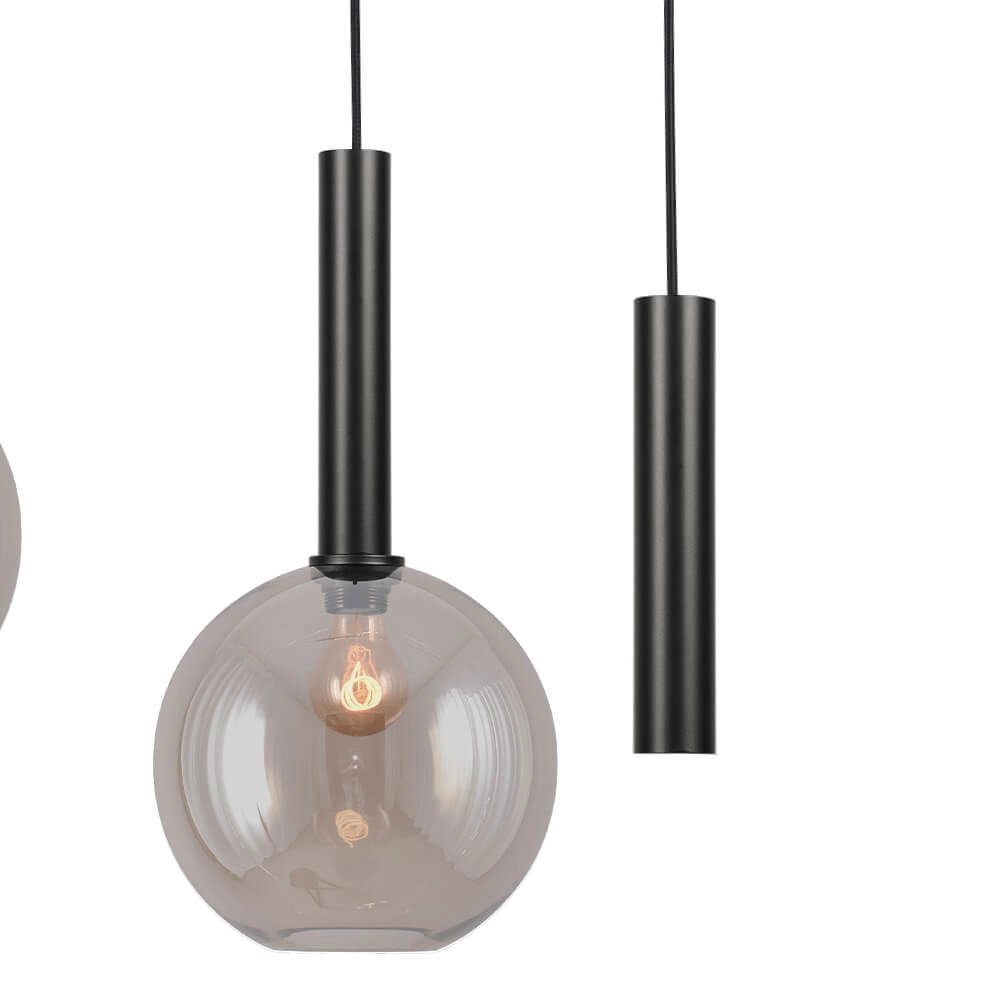 Eetkamer hanglamp Bella 2 met glazen en pendels Masterlight 8718121340760