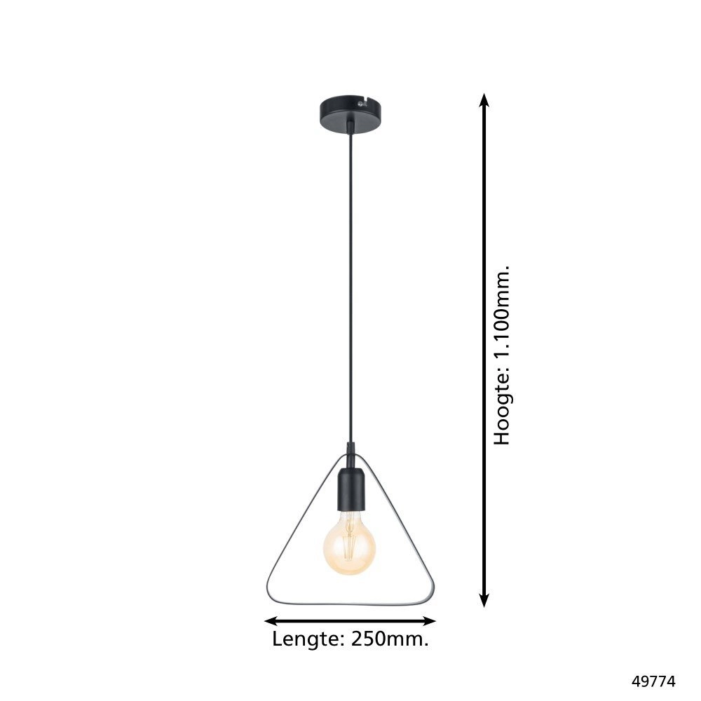 Hanglamp Bedington Triangle zwart Eglo 9002759497743