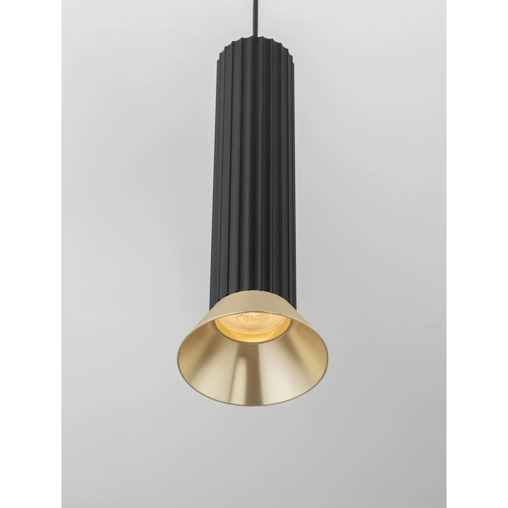 Hanglamp Luvia zwart met goud Lyora 5212017475572