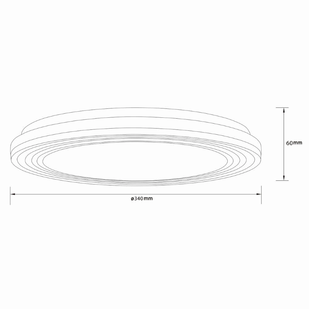 Zwart witte plafondlamp Kobana Ø 34cm Brilliant 4004353426537