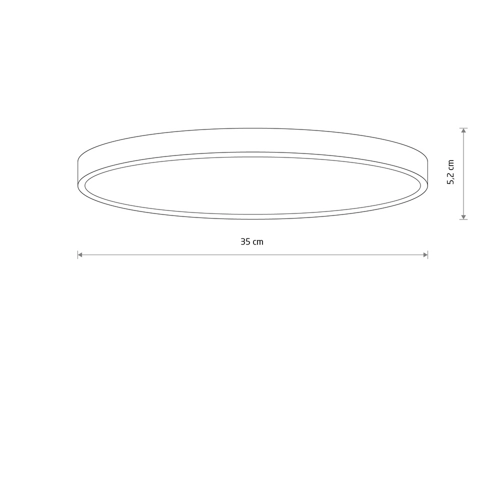 Plafonniere Demi Led Ø 25cm wit 2050lm - 3000K