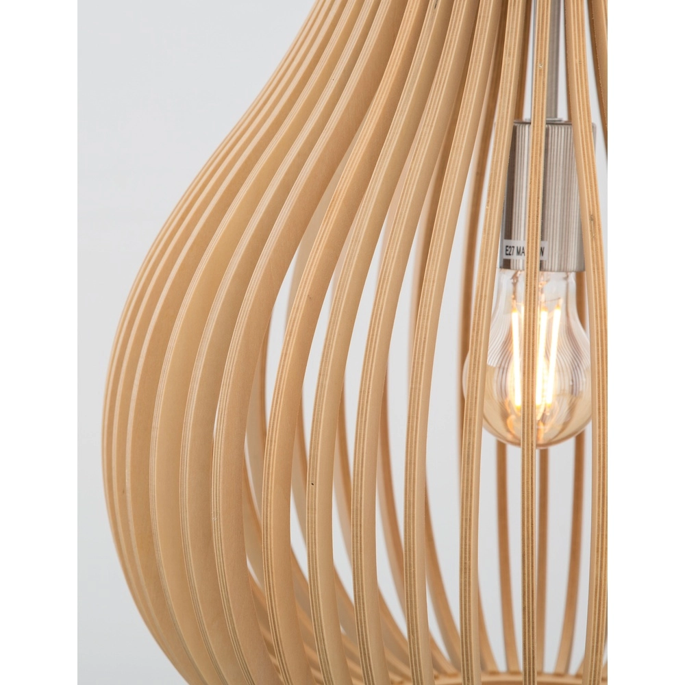 Modern pendant lamp Soho wood Ø 38cm Lyora 5212017424938