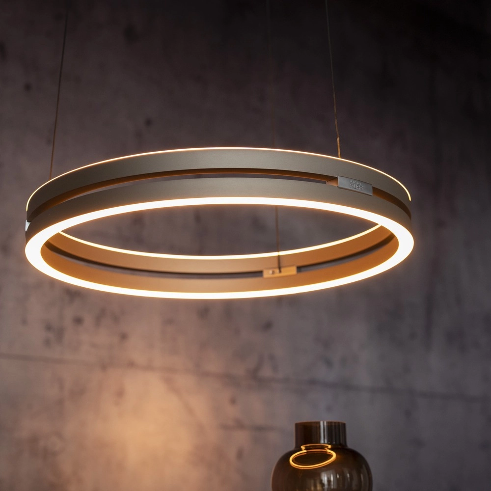 Kantoor hanglamp Pure E-Loop bronce - Ø 50cm Paul Neuhaus 4012248398357
