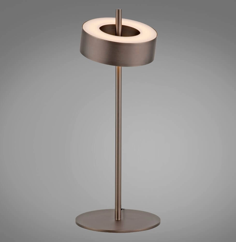 Bruine tafellamp Q-Rotate design Paul Neuhaus 4012248383216