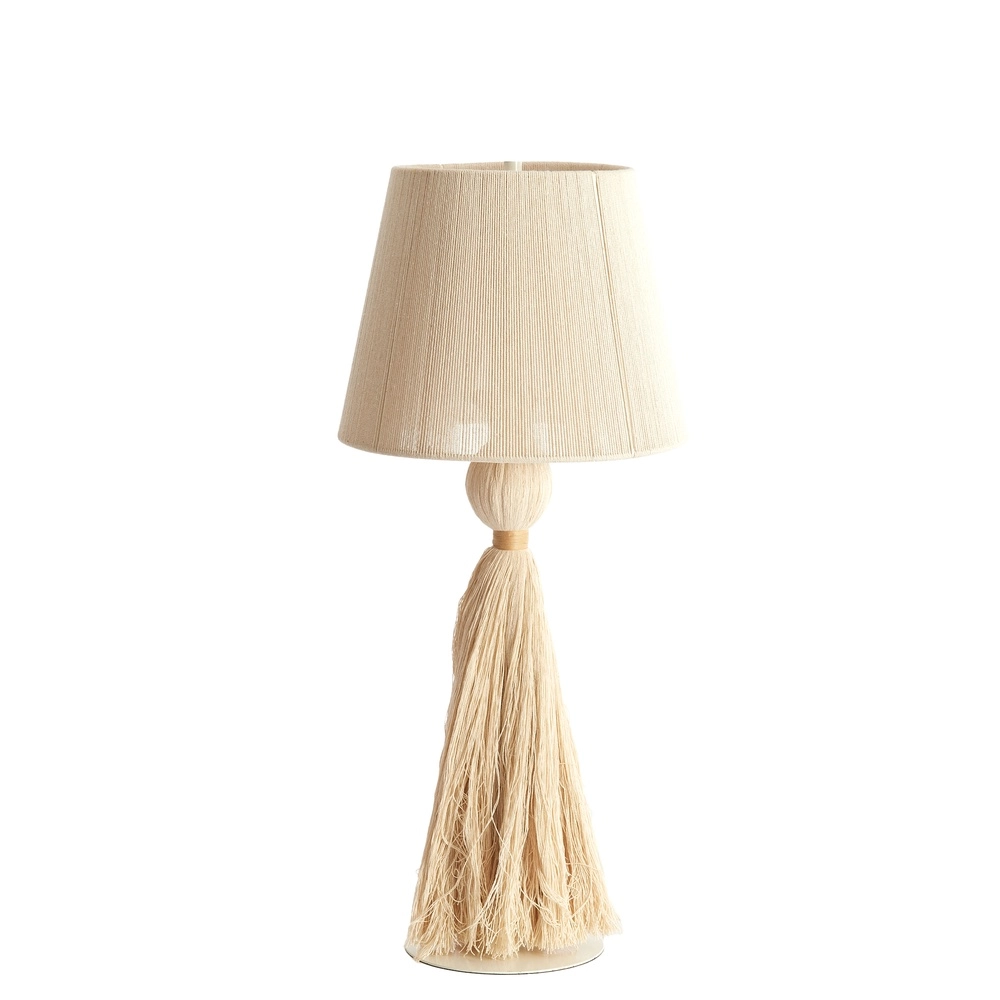 Schemerlamp Espino Ø 31cm - naturel linnen