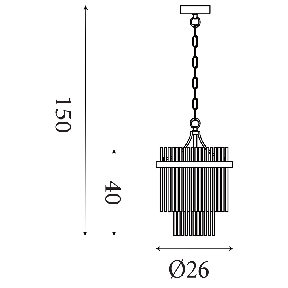Hanglamp Lara goud met helder glas Ø 26cm Searchlight 5053423300580