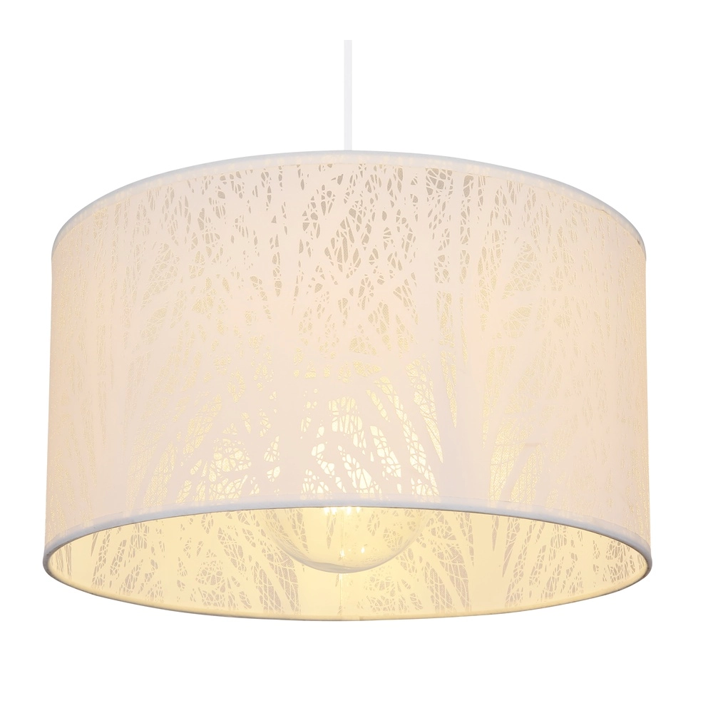 Witte hanglamp Pinni Ø 38cm zwart Globo 9007371400256