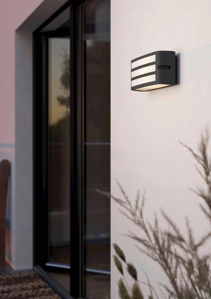 Moderne buitenlamp Camarda antraciet - met led Eglo 9008606261925