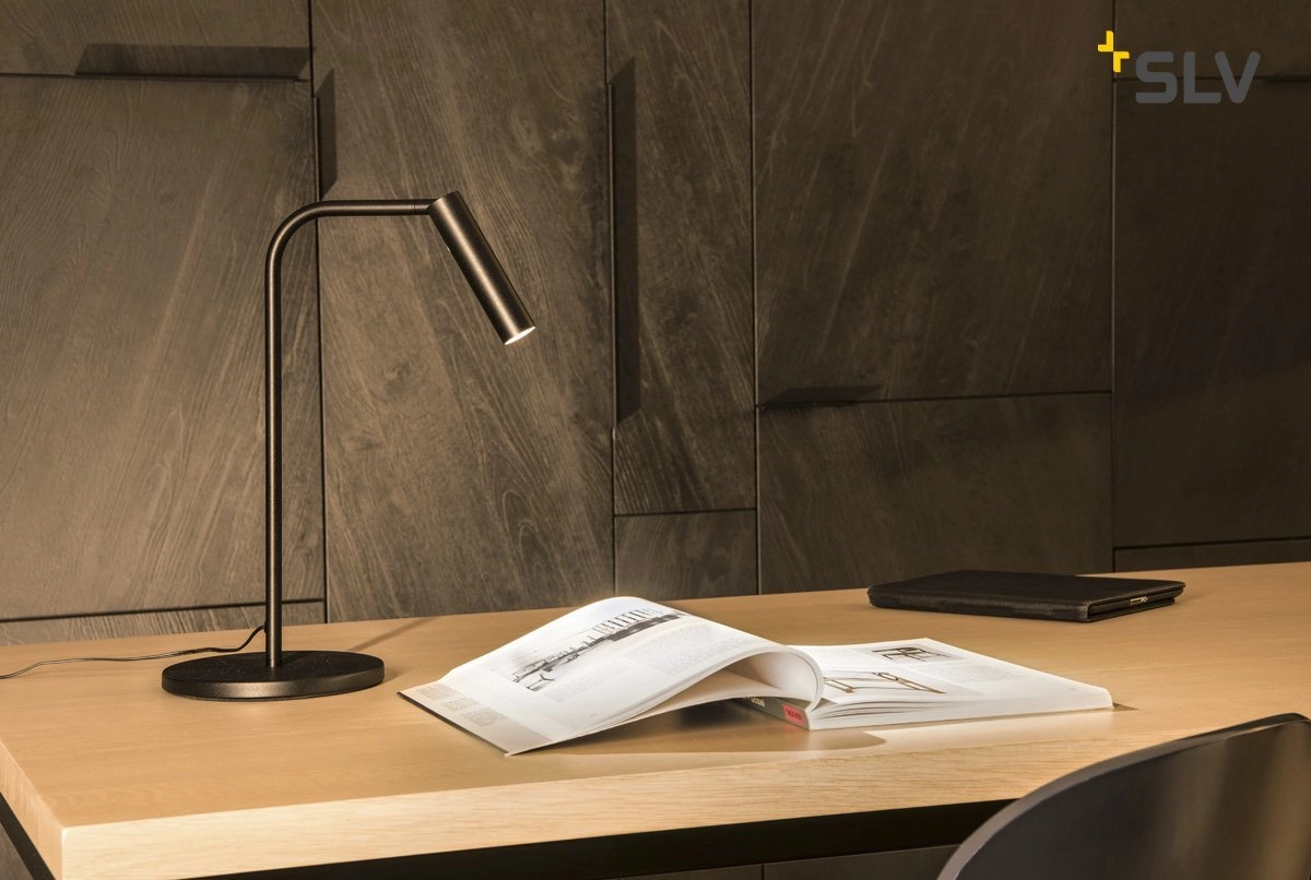 Tafel leeslamp Karpo zwart SLV 4024163199452