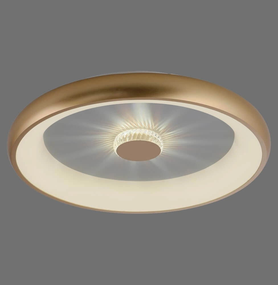 Ronde plafondlamp Vertigo messing Ø 61,5cm Just Light 4043689995096