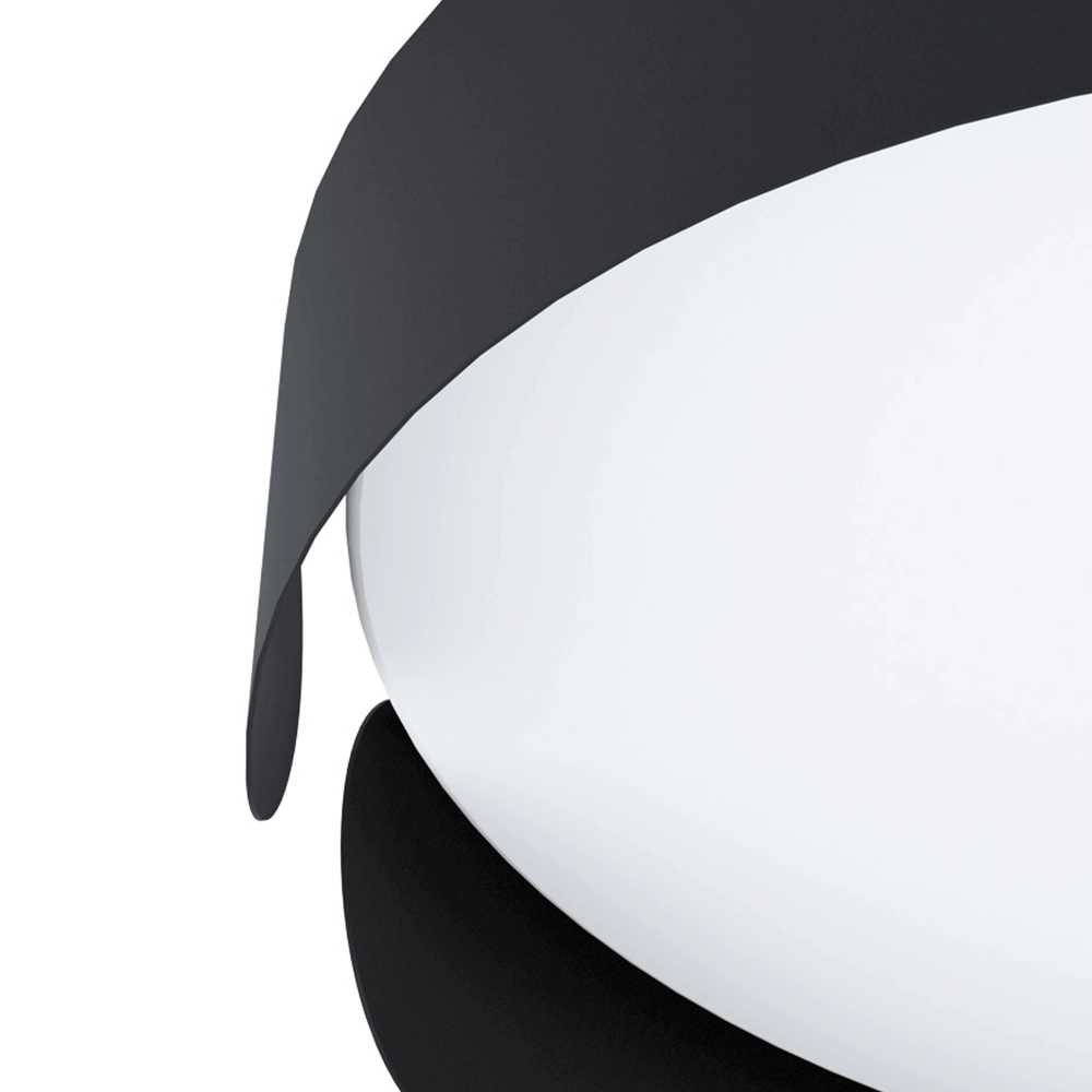 Zwarte plafondlamp Valcasotto Ø 37cm Eglo 9002759996215