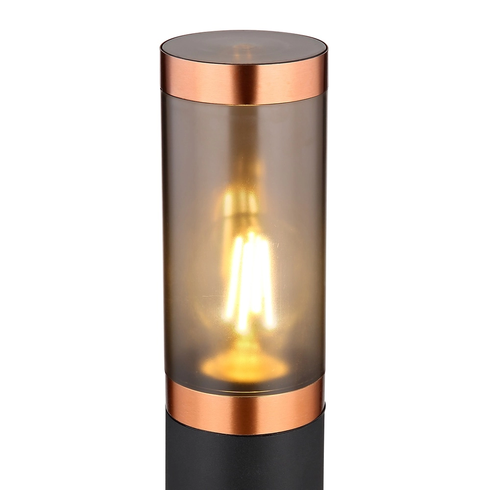Padverlichting Boston zwart met smoke Globo 9007371439911