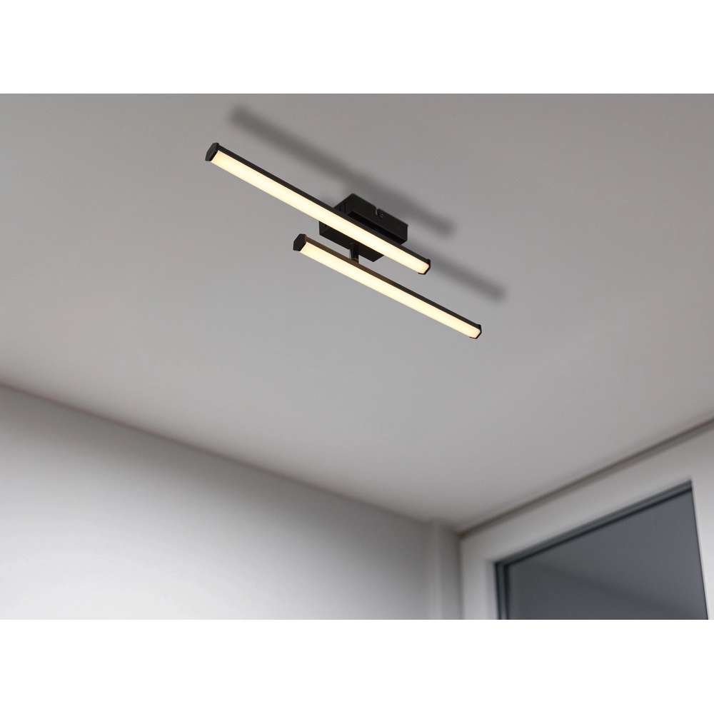 Moderne plafondlamp Kirina 50cm zwart Globo 9007371512232
