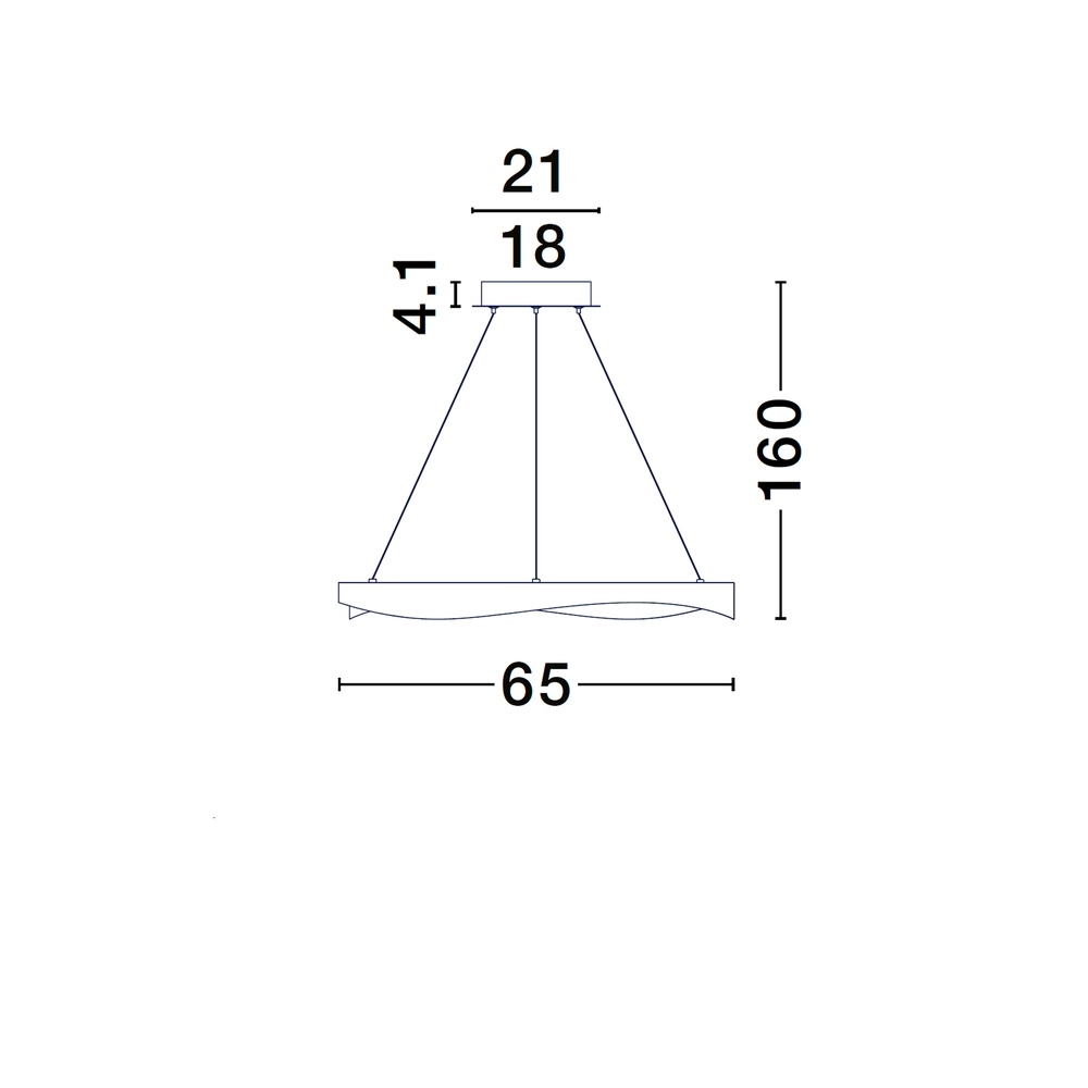 Hanglamp Radon Ø 65cm zwart met goud Lyora 5212017452504