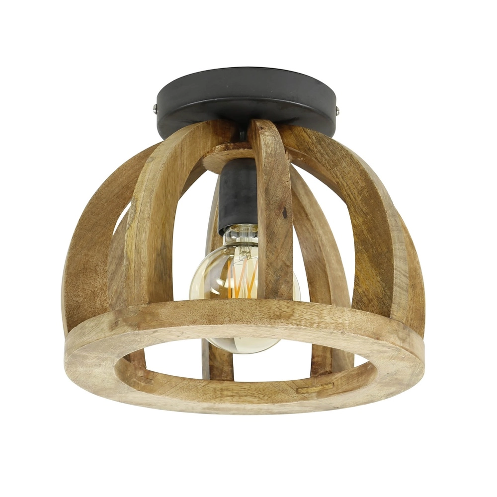 Houten plafondlamp Orba Ø 30cm - mango Lyora 8716803513228